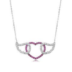 Silver Winged Heart Women's Necklace