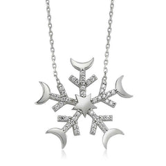 Silver Snowflake Women's Necklace