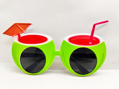 Nessiworld Watermelon Shaped Tropical Hawaiian Hello Summer Party Glasses