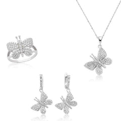 Silver Butterfly Women Set