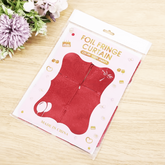 Nessiworld Kırmızı Renk Dikdörtgen Kesim Parlak Sim Görünümlü Fon Perde Dekor 1x2 Metre