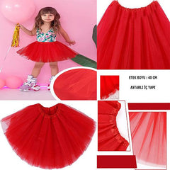 Red Color Tutu Skirt Ballet Skirt Show Skirt Kids Baby Boy