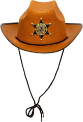 Nessiworld Kovboy Şerif Şapkası Kahve 12 Adet - Kostüm, Parti ve Gösteri Şapkası