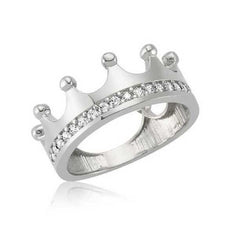 Silver Queen Crown Women's Ring