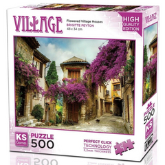Nessiworld KS Games Flowered Village Houses Puzzle 500 Pieces 20062