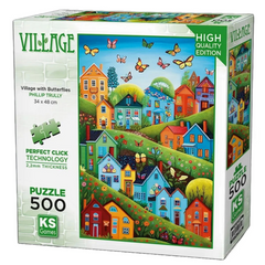 Nessiworld KS Games Village with Butterflies Puzzle 500 Pieces 20079