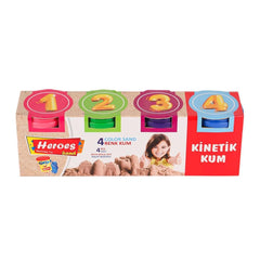 Nessiworld KUM-022 Heroes Kinetic Sand 4-Piece - Eren Educational Toy