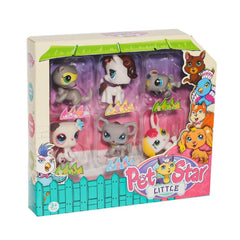 NessiWorld KZL-3046A3 Pet Star 6-Piece Miniature Set - Kızılkaya Toys