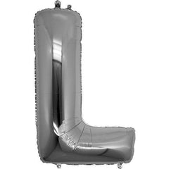 Ballon aluminium lettre L Nessiworld couleur argent 40 pouces