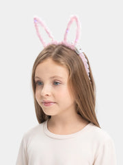 Nessiworld Led Light Plush Fluffy Rabbit Ears Rabbit Crown Pink 17X23 cm