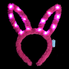 Nessiworld Led Light Plush Fluffy Rabbit Ears Rabbit Crown Candy Pink 17X23 cm