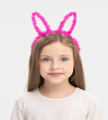 Nessiworld Led Light Plush Fluffy Rabbit Ears Rabbit Crown Candy Pink 17X23 cm