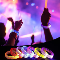 Nessiworld Led Light Battery Operated Light Colorful Thick Bracelet Light Bracelet Mixed Color 1 Piece