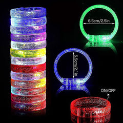 Nessiworld Led Light Battery Operated Light Colorful Thick Bracelet Light Bracelet Mixed Color 1 Piece