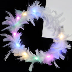 Nessiworld Led Lighted Colorful Burning 3 Functional Otrish Party Crown White Color 12x12 cm