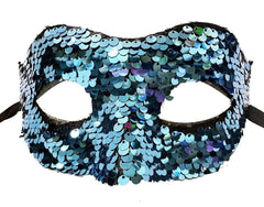 Nessiworld Blue Color Sequined Sequin Party Mask Prom Venetian