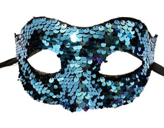 Nessiworld Blue Color Sequined Sequin Party Mask Prom Venetian