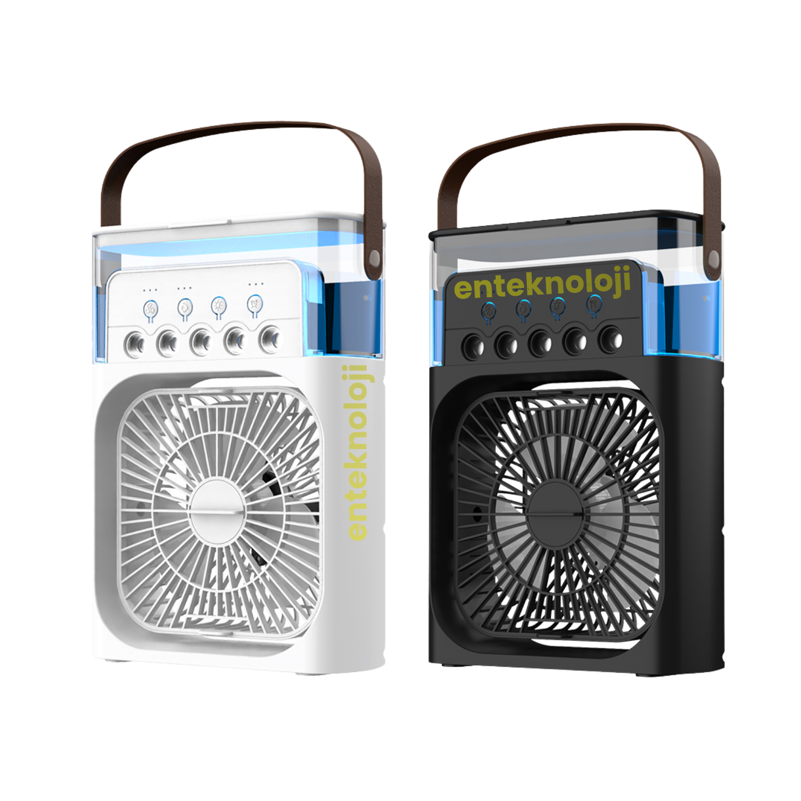 Meanyou 4’ü 1 Arada Taşınabilir Mini Klima Fanı – Nemlendirici, Gece Lambalı Sessiz Soğutucu USB Şarjlı, 3 Hız Ayarı, Kompakt Tasarım - MeanYou