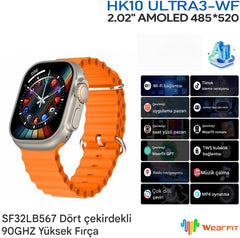 Meanyou Akıllı Kol Saati Watch HK 10 Ultra 3 WiFi - MeanYou