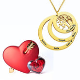 Meanyou Ebedi Aşk ve Hayat Ağacı Kişiselleştirilmiş Kolye - MeanYou