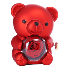 Meanyou Güllü Ayıcık Kalp Kolye - MeanYou