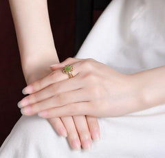 Meanyou Jasper Yumurta Yüzük Gümüş - MeanYou