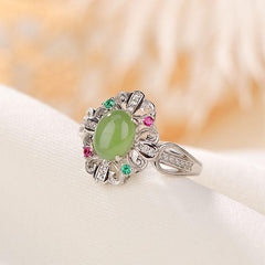 Meanyou Jasper Yumurta Yüzük Gümüş - MeanYou