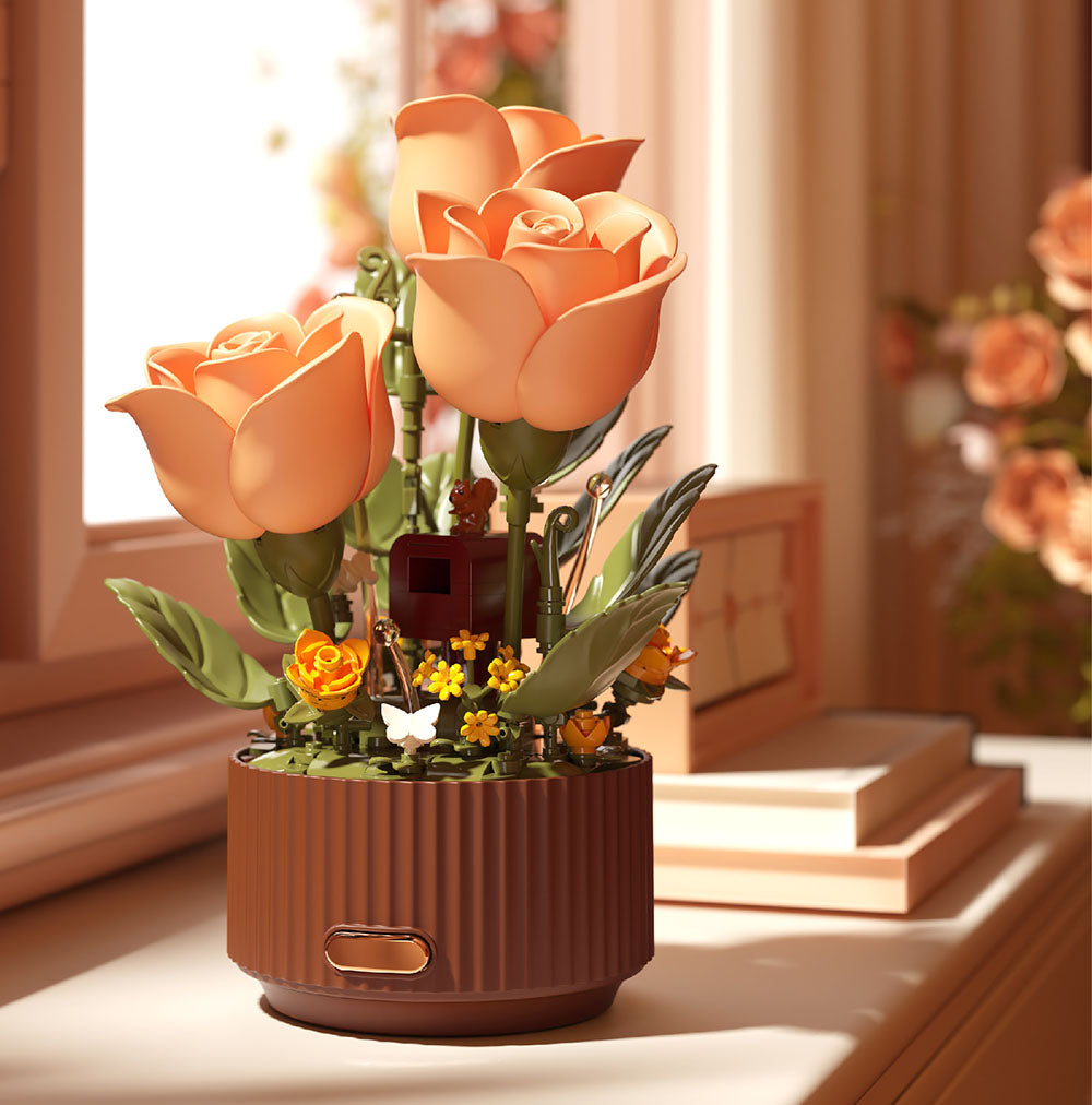 Meanyou Sihirli Çiçek Açan Lego – Hareketli Çiçek Buketi Seti - MeanYou