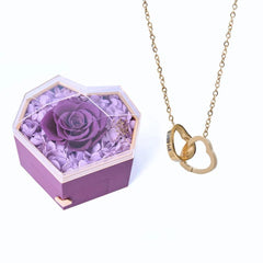 Meanyou Sonsuz Kalp Gül Kutusu ve Kişiye Özel Kolye - MeanYou