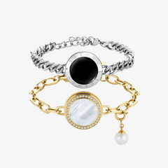 Meanyou Uzak Mesafe Titreşimli Çift Bileklik Ruh Eşim Altın Gümüş - MeanYou