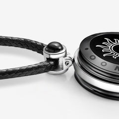 Meanyou Uzak Mesafe Titreşimli Kolye İki Kişilik Doğal Akik Taşlı Sun&Moon Touch Kolye Seti - MeanYou