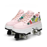 Meanyou Vintage Tekerlekli Ayakkabı Fren Modüllü | Kaykay Ayakkabı | Paten Ayakkabı - MeanYou