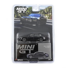 Nessiworld Mini GT 1/64 BMW i7 eDrive50 Black Sapphire Blister Pack