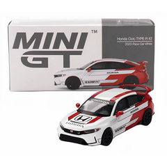 Nessiworld Mini GT 1/64 Honda Civic Type R #2 2023 Pace Car White