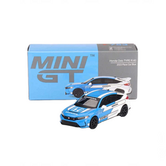 Nessiworld Mini GT 1/64 Honda Civic Type R #3 2023 Pace Car Blue