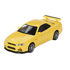 Nessiworld Mini GT 1/64 Nissan Skyline GT-R (R34) V-Spec Jaune Éclair