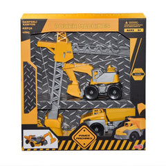 Ensemble de construction ML447 Power Machines : grue, camion-benne et godet - Molmo