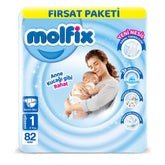 Nessiworld Molfix Baby Diaper Opportunity Package 1 Size 2-5 Kg 82 Pieces