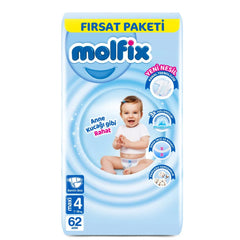Nessiworld Molfix Diaper Opportunity Package 4 Size 7-14 Kg 62 Pieces