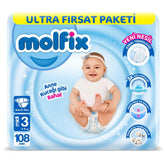 Nessiworld Molfix Diaper Ultra Opportunity Pack 3 Size 4-9 Kg 108 Pieces