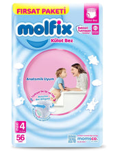 Nessiworld Molfix Külot Bez Fırsat Paketi 4 Beden 9-14 Kg 56 Adet