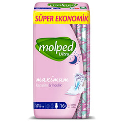 Nessiworld Molped Ultra Hygiene Anatomic Night Pad Super Eco 16 Pieces