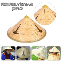 Nessiworld Chapeau vietnamien cambodgien couleur naturelle en PVC et paille