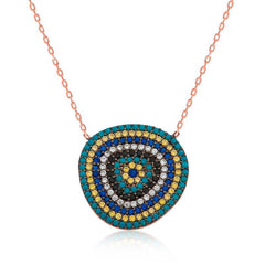 Silver Evil Eye Women's Necklace