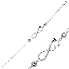 Silver Infinity My Love Ladies Bracelet