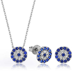 Silver Evil Eye Women Set