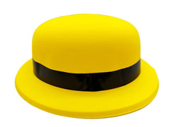 Chapeau melon en plastique jaune fluo Nessiworld