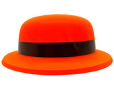 Chapeau melon en plastique orange fluo Nessiworld