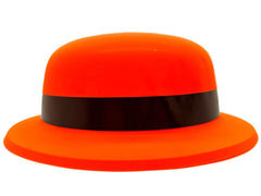 Chapeau melon en plastique orange fluo Nessiworld