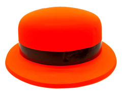 Chapeau melon en plastique orange fluo Nessiworld